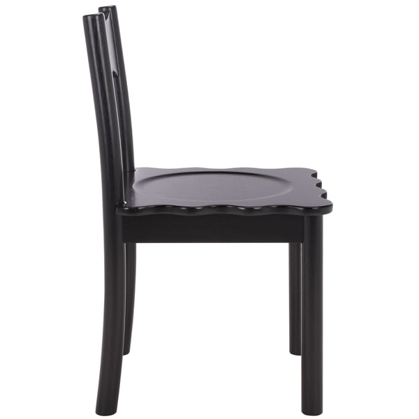 Nolly Scallop Dining Chair Set Of 2 With Curved Ergonomic Back And Solid Wood Frame For Cozy, Stylish Meals
