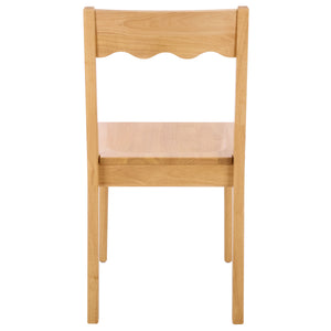 Rosetty Scallop Dining Chair Set Of 2 With Solid Wood Frame And Ergonomic Curved Back For Stylish Comfort