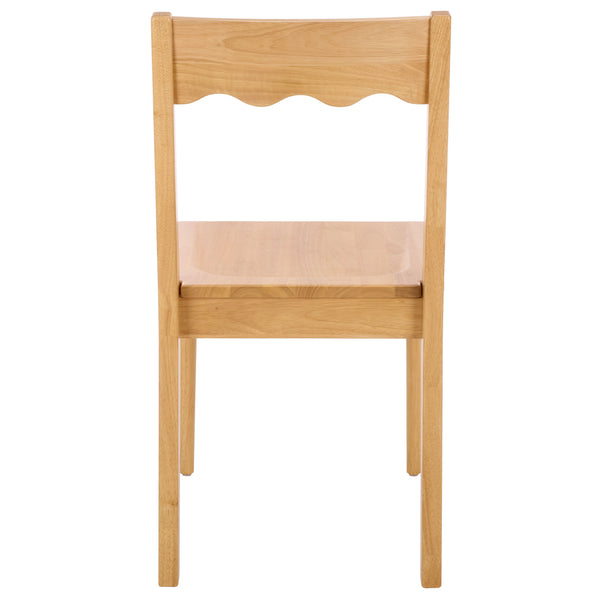 Rosetty Scallop Dining Chair Set Of 2 With Solid Wood Frame And Ergonomic Curved Back For Stylish Comfort
