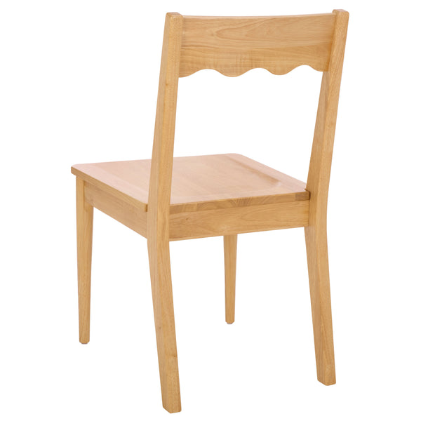 Rosetty Scallop Dining Chair Set Of 2 With Solid Wood Frame And Ergonomic Curved Back For Stylish Comfort