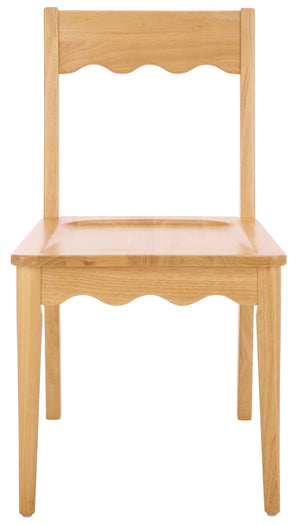 Rosetty Scallop Dining Chair Set Of 2 With Solid Wood Frame And Ergonomic Curved Back For Stylish Comfort