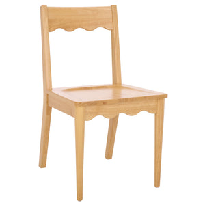 Rosetty Scallop Dining Chair Set Of 2 With Solid Wood Frame And Ergonomic Curved Back For Stylish Comfort
