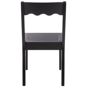 Rosetty Scallop Dining Chair Set Of 2 With Solid Wood Frame And Ergonomic Curved Back For Stylish Comfort