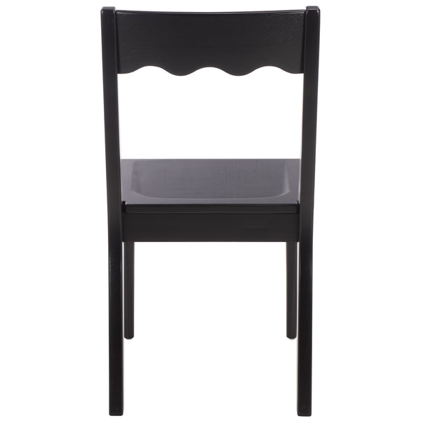 Rosetty Scallop Dining Chair Set Of 2 With Solid Wood Frame And Ergonomic Curved Back For Stylish Comfort