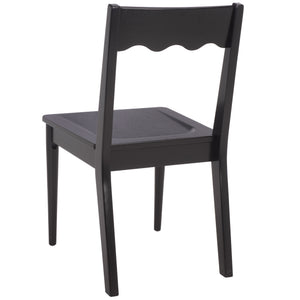 Rosetty Scallop Dining Chair Set Of 2 With Solid Wood Frame And Ergonomic Curved Back For Stylish Comfort