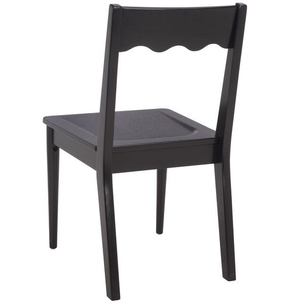 Rosetty Scallop Dining Chair Set Of 2 With Solid Wood Frame And Ergonomic Curved Back For Stylish Comfort