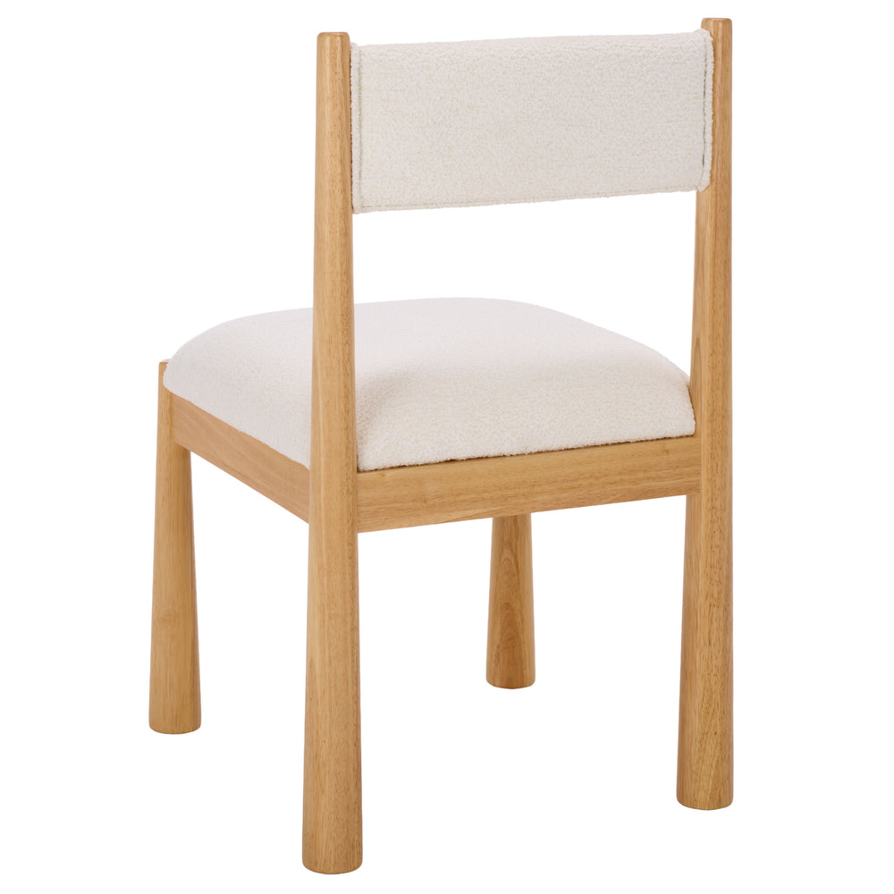 Makiko Dining Chair With Sculpted Wood Frame And Plush Upholstered Seat For Stylish Everyday Comfort