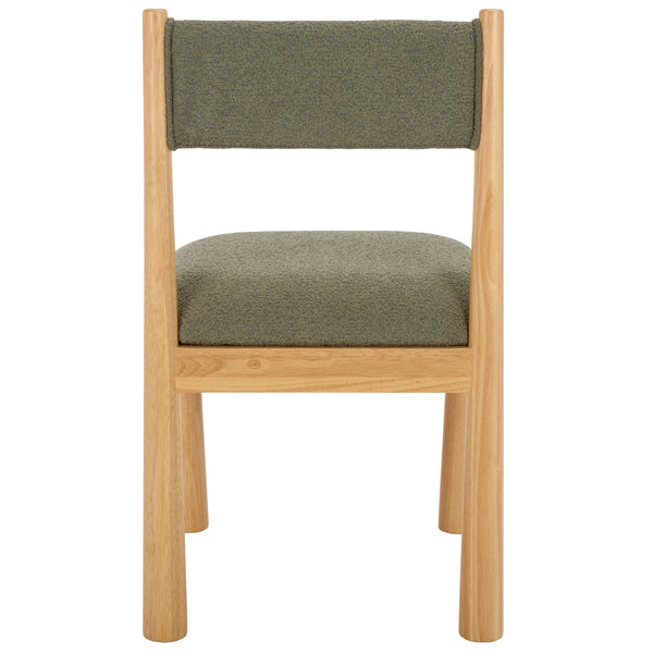 Makiko Dining Chair With Sculpted Wood Frame And Plush Upholstered Seat For Stylish Everyday Comfort