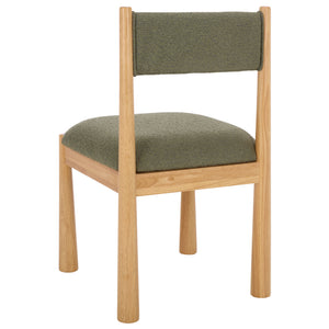 Makiko Dining Chair With Sculpted Wood Frame And Plush Upholstered Seat For Stylish Everyday Comfort