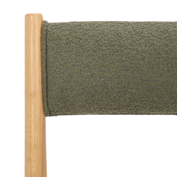 Makiko Dining Chair With Sculpted Wood Frame And Plush Upholstered Seat For Stylish Everyday Comfort