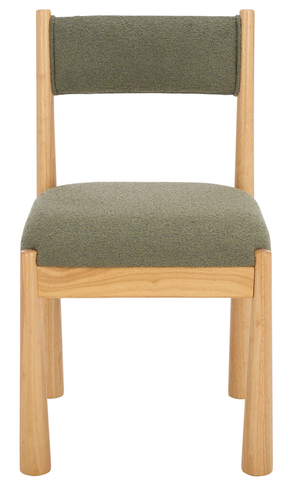Makiko Dining Chair With Sculpted Wood Frame And Plush Upholstered Seat For Stylish Everyday Comfort