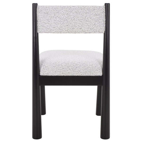 Makiko Dining Chair With Sculpted Wood Frame And Plush Upholstered Seat For Stylish Everyday Comfort