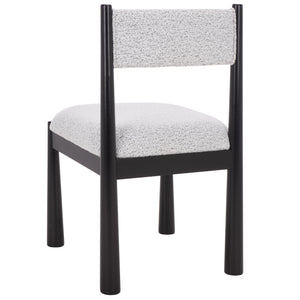 Makiko Dining Chair With Sculpted Wood Frame And Plush Upholstered Seat For Stylish Everyday Comfort