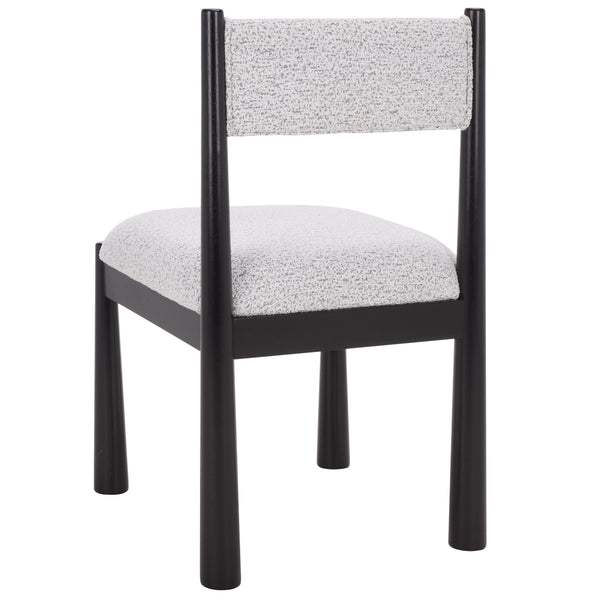 Makiko Dining Chair With Sculpted Wood Frame And Plush Upholstered Seat For Stylish Everyday Comfort