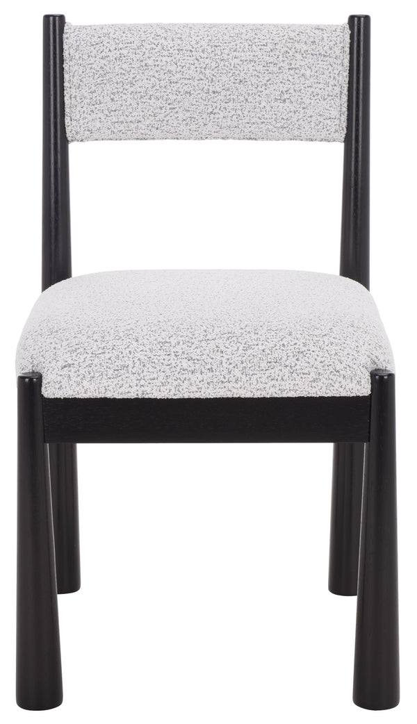 Makiko Dining Chair With Sculpted Wood Frame And Plush Upholstered Seat For Stylish Everyday Comfort