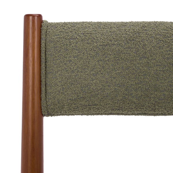 Makiko Dining Chair With Sculpted Wood Frame And Plush Upholstered Seat For Stylish Everyday Comfort
