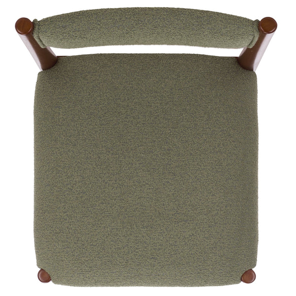 Makiko Dining Chair With Sculpted Wood Frame And Plush Upholstered Seat For Stylish Everyday Comfort