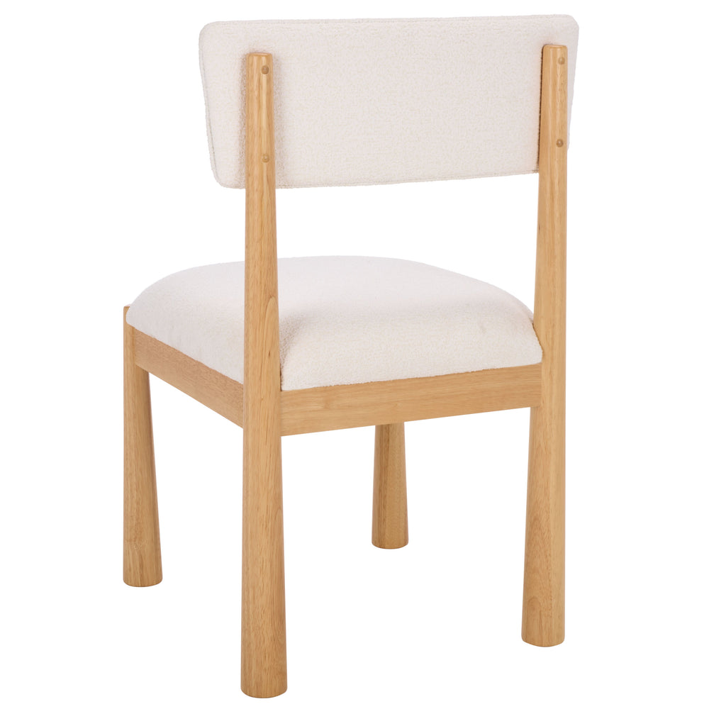 Koki Dining Chair With Solid Wood Frame And Cushioned Fabric Seat For Modern Coastal Comfort And Style