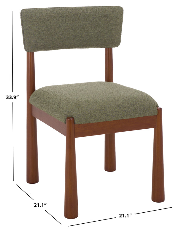 Koki Dining Chair With Solid Wood Frame And Cushioned Fabric Seat For Modern Coastal Comfort And Style