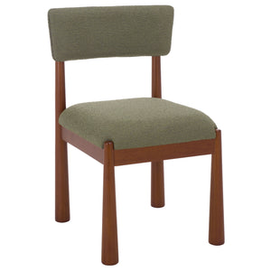 Koki Dining Chair With Solid Wood Frame And Cushioned Fabric Seat For Modern Coastal Comfort And Style