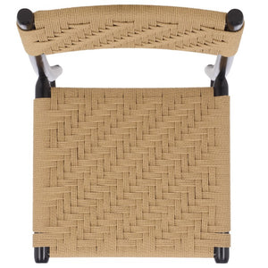 Safavieh Amiri Paper String Woven Dining Chair Scandinavian Mid-Century Modern Compact Seat DCH9223A-SET2