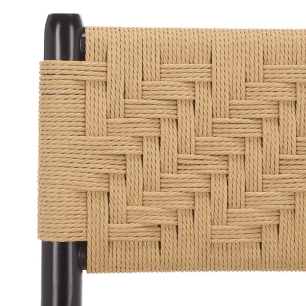 Safavieh Amiri Paper String Woven Dining Chair Scandinavian Mid-Century Modern Compact Seat DCH9223A-SET2