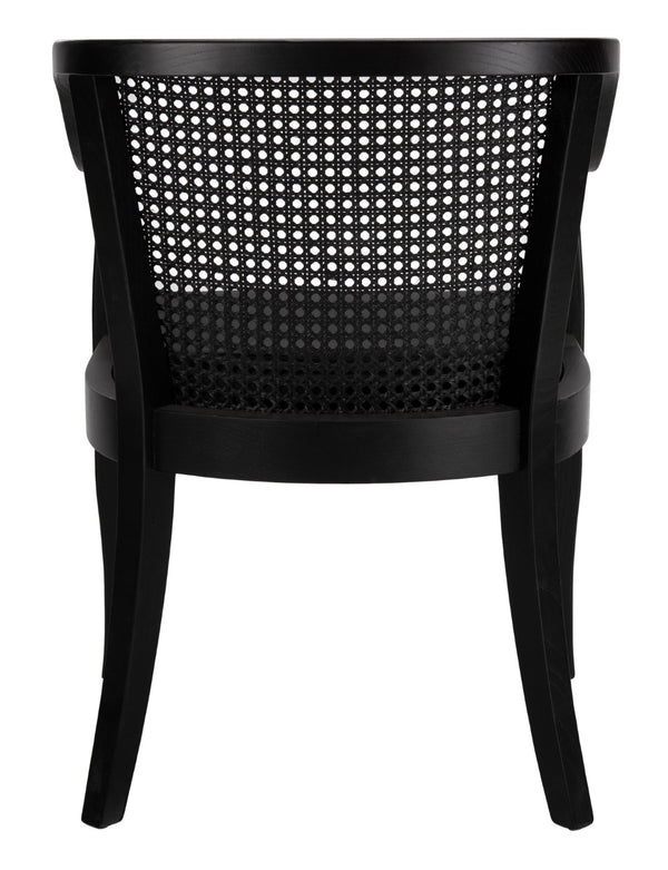Safavieh Rina Dining Chair - Modern Elm Craftsmanship With Timeless Cane Detailing For Elegant Dining Spaces Black DCH9501C