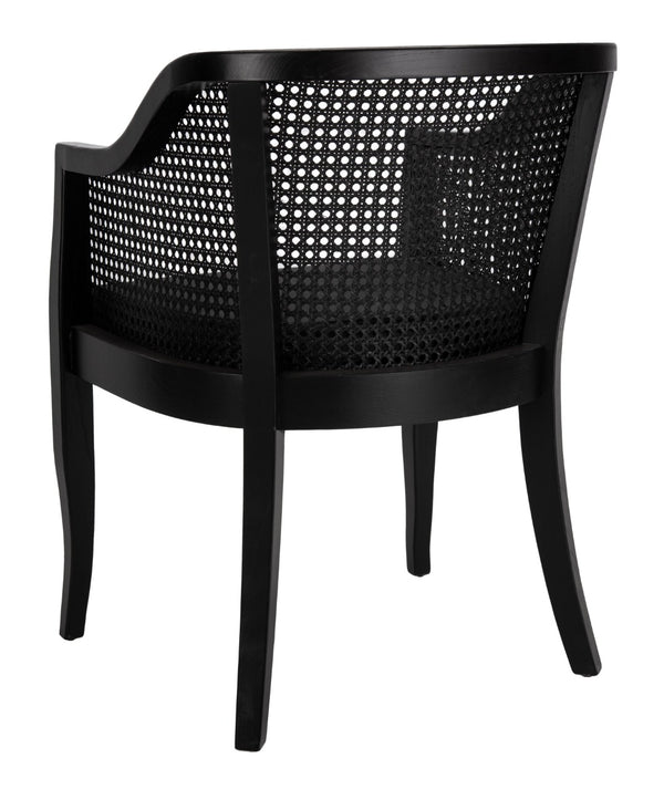 Safavieh Rina Dining Chair - Modern Elm Craftsmanship With Timeless Cane Detailing For Elegant Dining Spaces Black DCH9501C