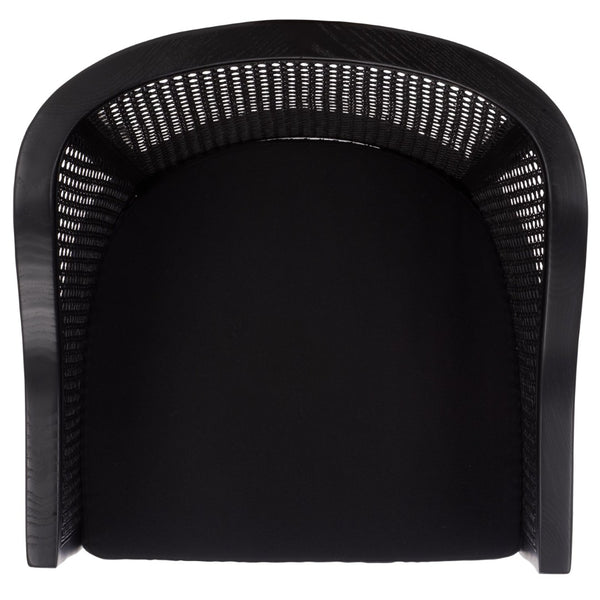 Safavieh Rina Dining Chair - Modern Elm Craftsmanship With Timeless Cane Detailing For Elegant Dining Spaces Black DCH9501C