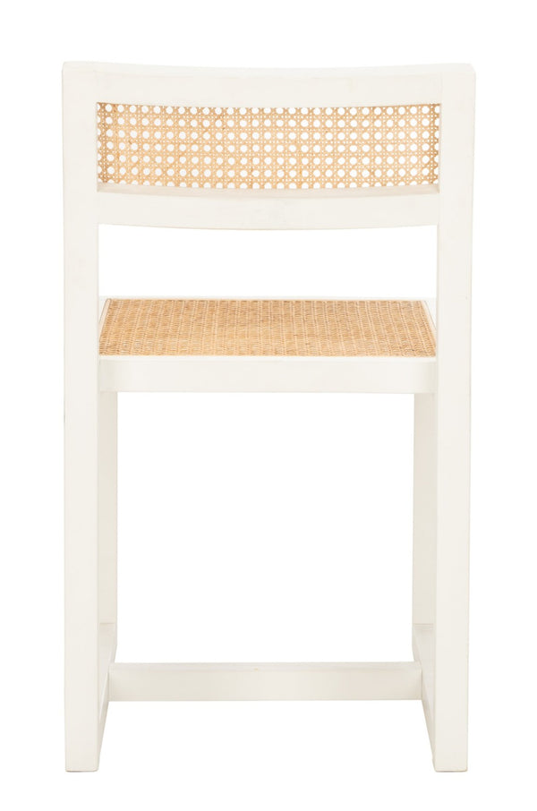 Safavieh Bernice Cane Dining Chair - Elegant Minimalist Design With Ergonomic Comfort For Modern Spaces White/Natural DCH9502A