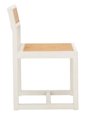 Safavieh Bernice Cane Dining Chair - Elegant Minimalist Design With Ergonomic Comfort For Modern Spaces White/Natural DCH9502A