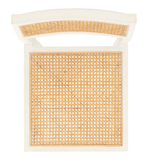 Safavieh Bernice Cane Dining Chair - Elegant Minimalist Design With Ergonomic Comfort For Modern Spaces White/Natural DCH9502A