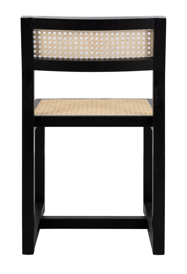 Safavieh Bernice Cane Dining Chair - Elegant Minimalist Design With Ergonomic Comfort For Modern Spaces Black/Natural DCH9502B