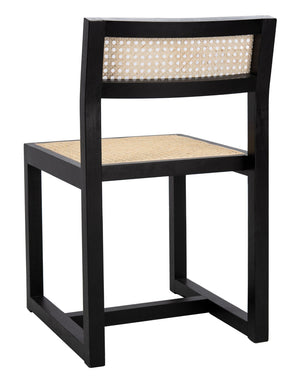 Safavieh Bernice Cane Dining Chair - Elegant Minimalist Design With Ergonomic Comfort For Modern Spaces Black/Natural DCH9502B