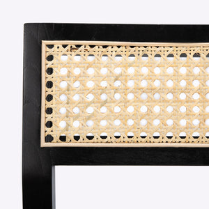 Safavieh Bernice Cane Dining Chair - Elegant Minimalist Design With Ergonomic Comfort For Modern Spaces Black/Natural DCH9502B