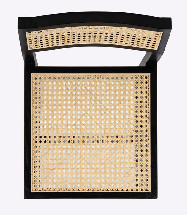 Safavieh Bernice Cane Dining Chair - Elegant Minimalist Design With Ergonomic Comfort For Modern Spaces Black/Natural DCH9502B