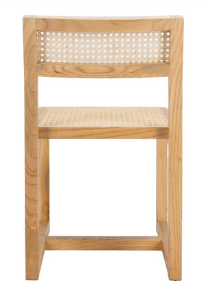 Safavieh Bernice Cane Dining Chair - Elegant Minimalist Design With Ergonomic Comfort For Modern Spaces Natural Cane/Natural Rattan DCH9502C