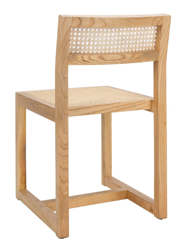 Safavieh Bernice Cane Dining Chair - Elegant Minimalist Design With Ergonomic Comfort For Modern Spaces Natural Cane/Natural Rattan DCH9502C