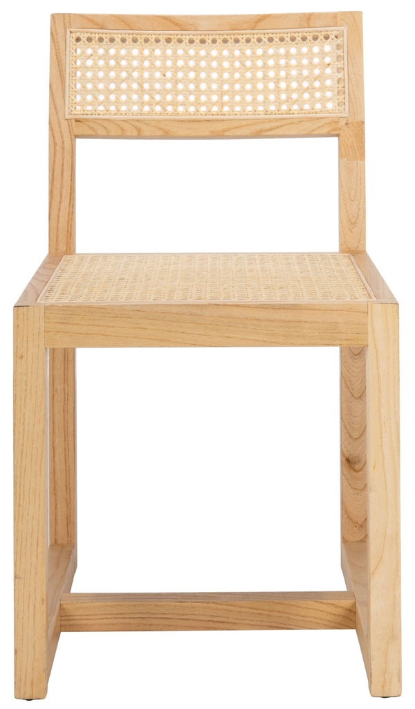 Safavieh Bernice Cane Dining Chair - Elegant Minimalist Design With Ergonomic Comfort For Modern Spaces Natural Cane/Natural Rattan DCH9502C
