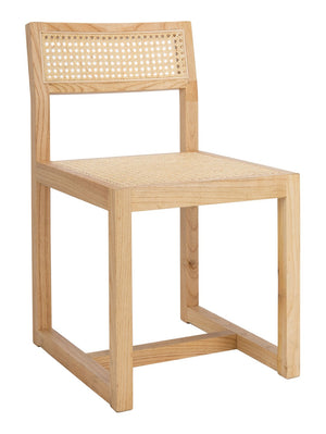 Safavieh Bernice Cane Dining Chair - Elegant Minimalist Design With Ergonomic Comfort For Modern Spaces Natural Cane/Natural Rattan DCH9502C