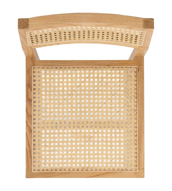 Safavieh Bernice Cane Dining Chair - Elegant Minimalist Design With Ergonomic Comfort For Modern Spaces Natural Cane/Natural Rattan DCH9502C