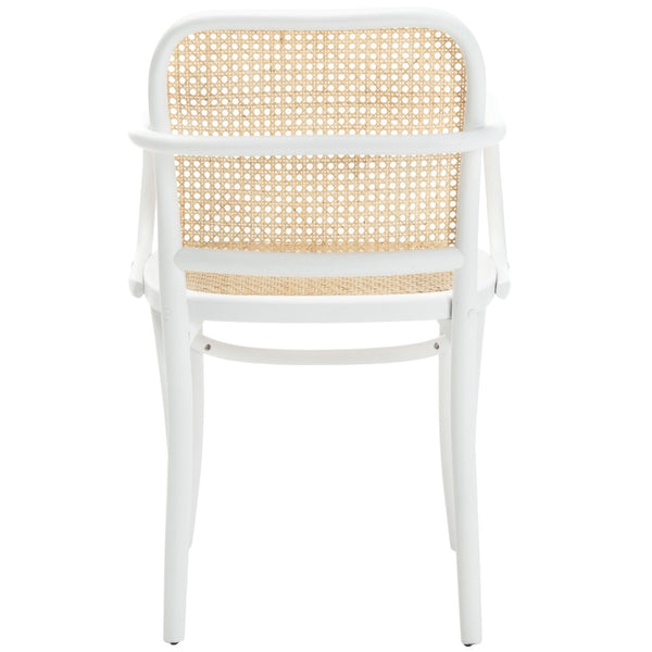 Safavieh Keiko Cane Dining Chair - Timeless Japanese Craft Meets Modern Design For Elegant Dining Spaces White/Natural DCH9503A