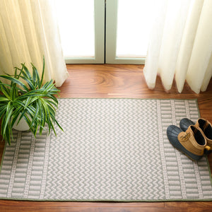 Safavieh Deco Sage Ivory Accent Rug 2'3"X3'9" – Cotton Low-Profile Geometric Rug, Coastal Contemporary Charm DCO101Y-2745
