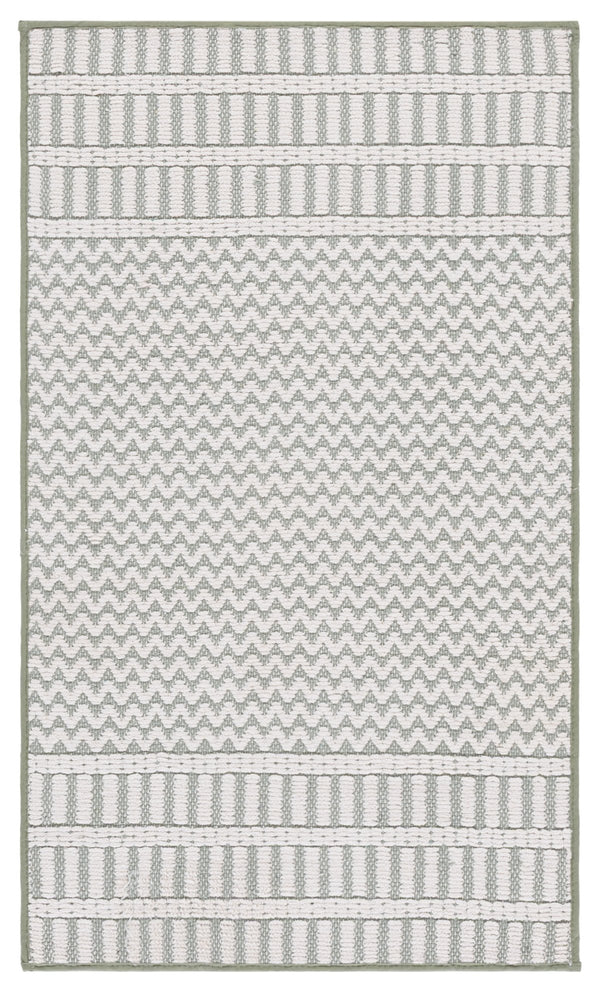 Safavieh Deco Sage Ivory Accent Rug 2'3"X3'9" – Cotton Low-Profile Geometric Rug, Coastal Contemporary Charm DCO101Y-2745