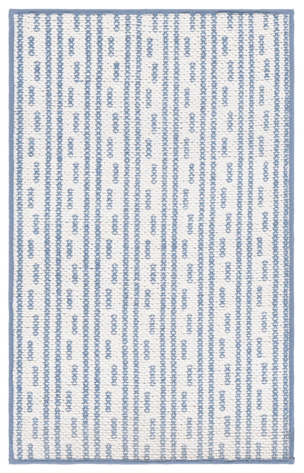 Safavieh Deco Indian-crafted Power Loomed Cotton Rug – Timeless Design, Washable, Plush, And Elegant Home Decor Blue ,Ivory Cotton Dco103m-2745