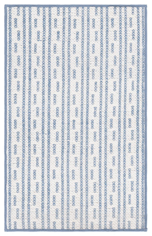 Safavieh Deco Indian-crafted Power Loomed Cotton Rug – Timeless Design, Washable, Plush, And Elegant Home Decor Blue ,Ivory Cotton Dco103m-2745