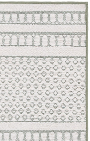 Safavieh Deco Sage Ivory Cotton Accent Rug 2'3"X3'9" – Coastal Geometric, Low-Profile 3/8" Pile, Washable DCO106Y-2745