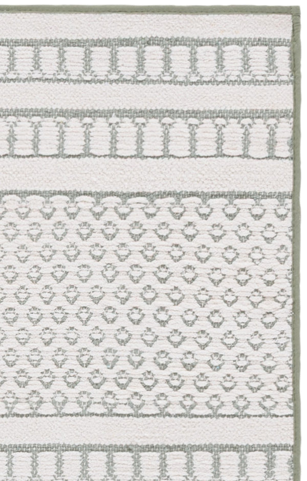 Safavieh Deco Sage Ivory Cotton Accent Rug 2'3"X3'9" – Coastal Geometric, Low-Profile 3/8" Pile, Washable DCO106Y-2745