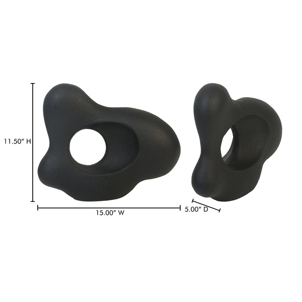 Moe's Home Matter Ecomix Sculpture - Handcrafted Eco-friendly Art Piece With Organic Silhouette For Unique Décor Black Ecomix 100% (Ecomix Is Mixture Of Recycled Paper,Natural Gum And Chalk Powder.) Dd-1042-02