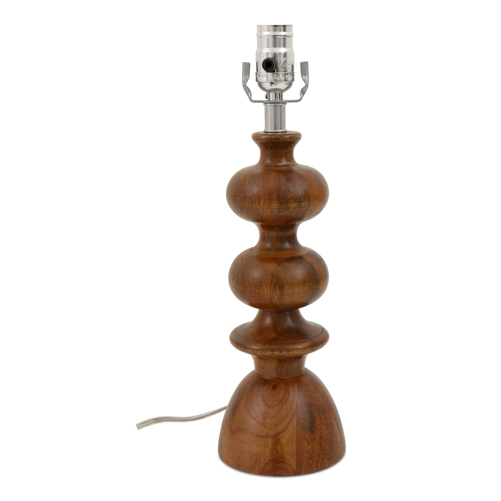 Moe's Home Gwen Table Lamp - Vintage-inspired Mango Wood Base With Textured Cotton Shade For Elegant Decor Brown Mango Wood Base,Textured Cotton Shade Dd-1049-21